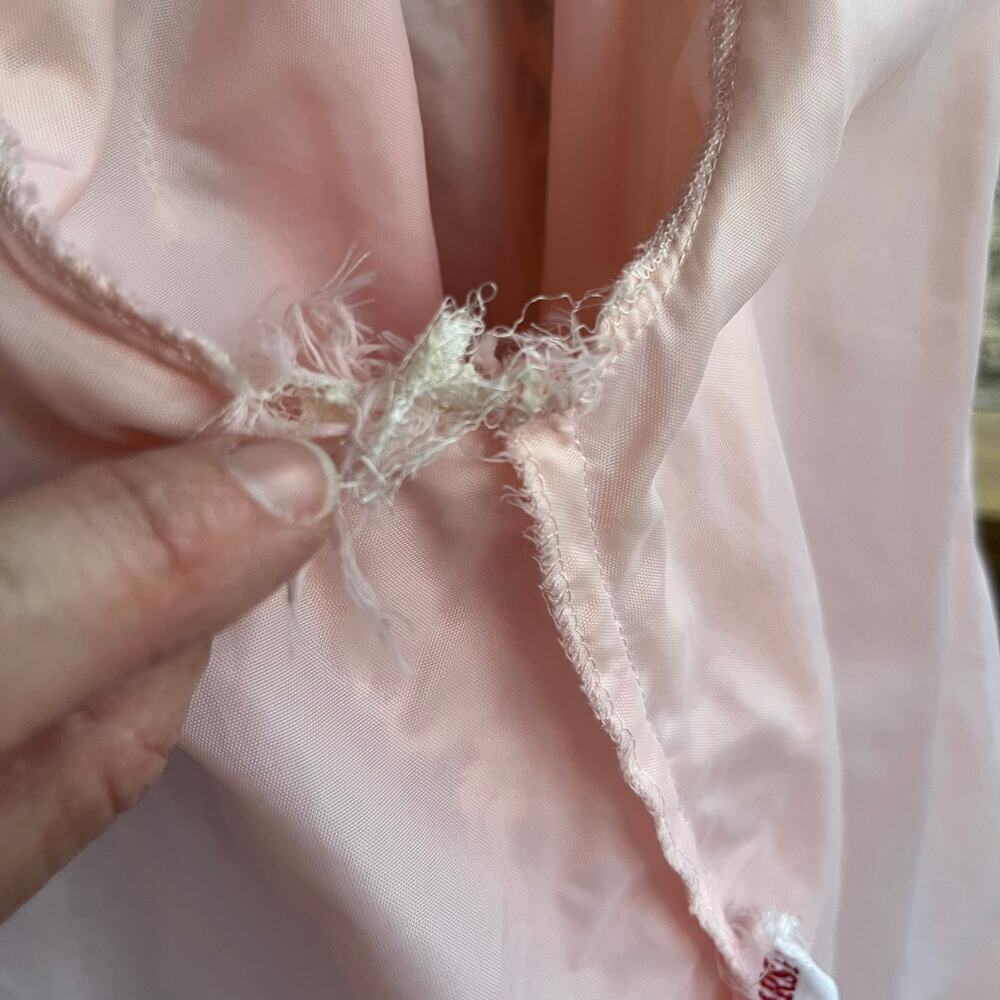 Odette Barsa Women's Vintage Peignoir Pink Lace Robe Dressing Gown Size S - Picture 9 of 11